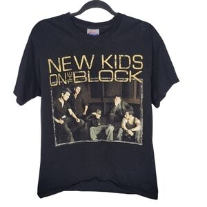 New Kids On The Block Casi-NO Tour Double Sided Graphic T-Shirt in Black Size M